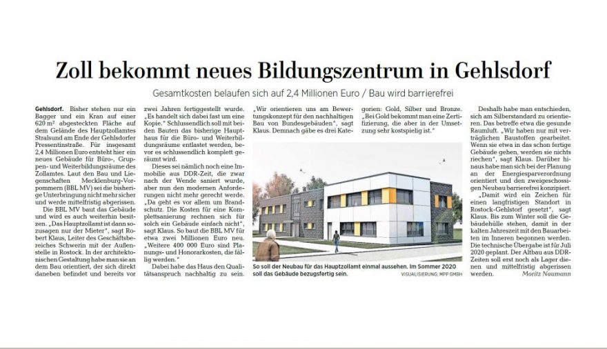 Projektbild 1, 06 | 19 Veröffentlichung # Zolllehranstalt II | Gehlsdorf