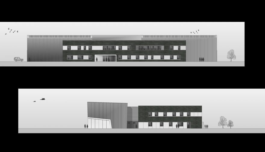 Projektbild 1, 04 | 19 Baubeginn # Ausbildungszentrum | Schwesing