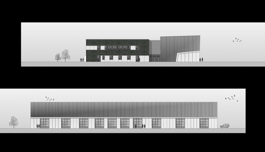 Projektbild 2, 04 | 19 Baubeginn # Ausbildungszentrum | Schwesing